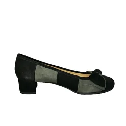 Scarpe di Maremma Decollete In Pelle Nabuk Grigio E Nero*Donna Ballerine