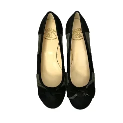 Scarpe di Maremma Decollete In Pelle Nabuk Grigio E Nero*Donna Ballerine