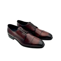 Scarpe di Maremma Derby Sfumata A Mano Testa Di Moro*Uomo Stringate