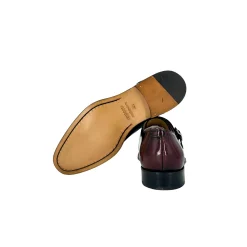 Scarpe di Maremma Doppia Fibbia Abrasivata Bordeaux*Uomo Fibbie