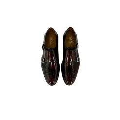 Scarpe di Maremma Doppia Fibbia Abrasivata Bordeaux*Uomo Fibbie