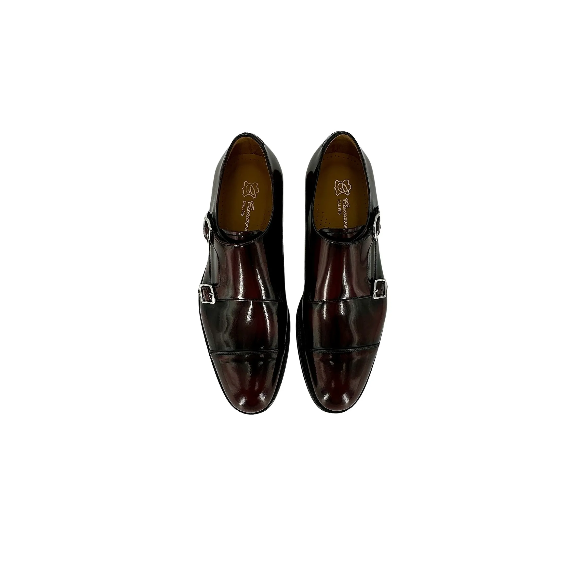 Scarpe di Maremma Doppia Fibbia Abrasivata Bordeaux*Uomo Fibbie