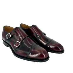 Scarpe di Maremma Doppia Fibbia Abrasivata Bordeaux*Uomo Fibbie
