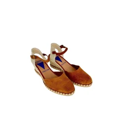 Scarpe di Maremma Espadrillas Zeppa In Camoscio Verbenas Cuoio*Donna Sandali & Ciabatte