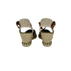 Scarpe di Maremma Espadrillas Zeppa In Camoscio Verbenas Kaki*Donna Sandali & Ciabatte