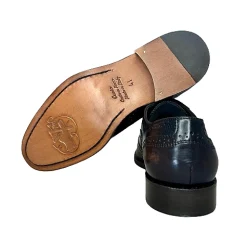 Scarpe di Maremma Francesina Blu E Testa Di Moro Cucita Blake*Uomo Stringate