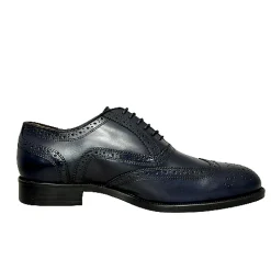 Scarpe di Maremma Francesina Fondo Cuoio Cucita Blake Duilio Blu Navy*Uomo Stringate