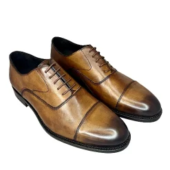 Scarpe di Maremma Francesina Sfumata A Mano Marrone Cucita Blake*Uomo Stringate