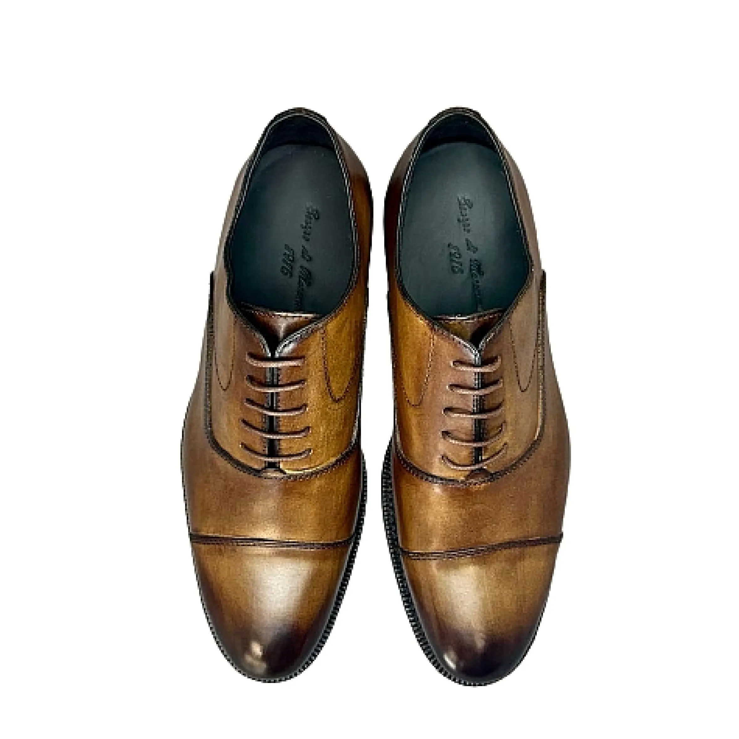 Scarpe di Maremma Francesina Sfumata A Mano Marrone Cucita Blake*Uomo Stringate