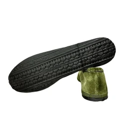 Scarpe di Maremma Friulane Artigianali In Velluto Verde Personalizzate*Donna Mocassini