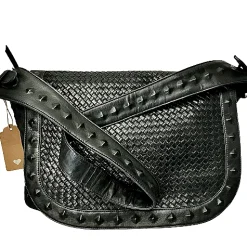 Scarpe di Maremma Grande Borsa Artigianale Con Patta Intrecciata*Donna Borse Morbide
