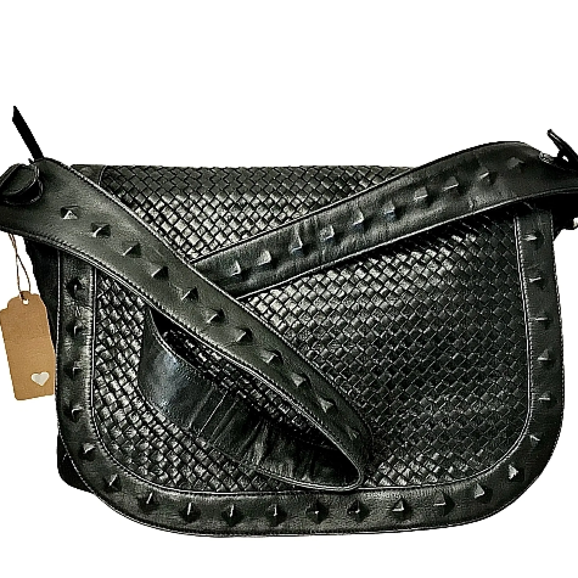 Scarpe di Maremma Grande Borsa Artigianale Con Patta Intrecciata*Donna Borse Morbide