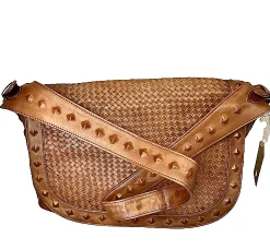 Scarpe di Maremma Grande Borsa Artigianale Con Patta Intrecciata*Donna Borse Morbide