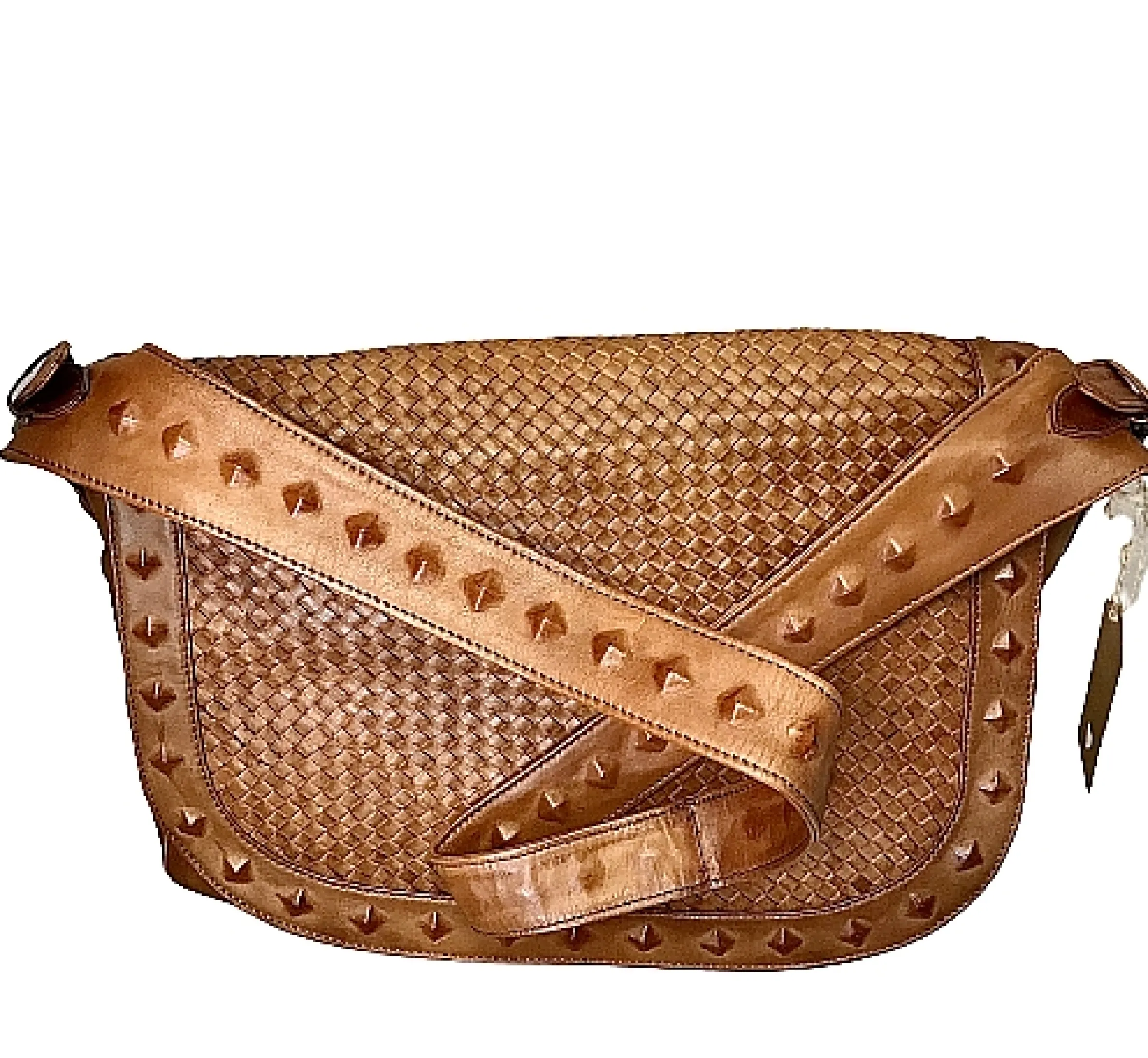 Scarpe di Maremma Grande Borsa Artigianale Con Patta Intrecciata*Donna Borse Morbide