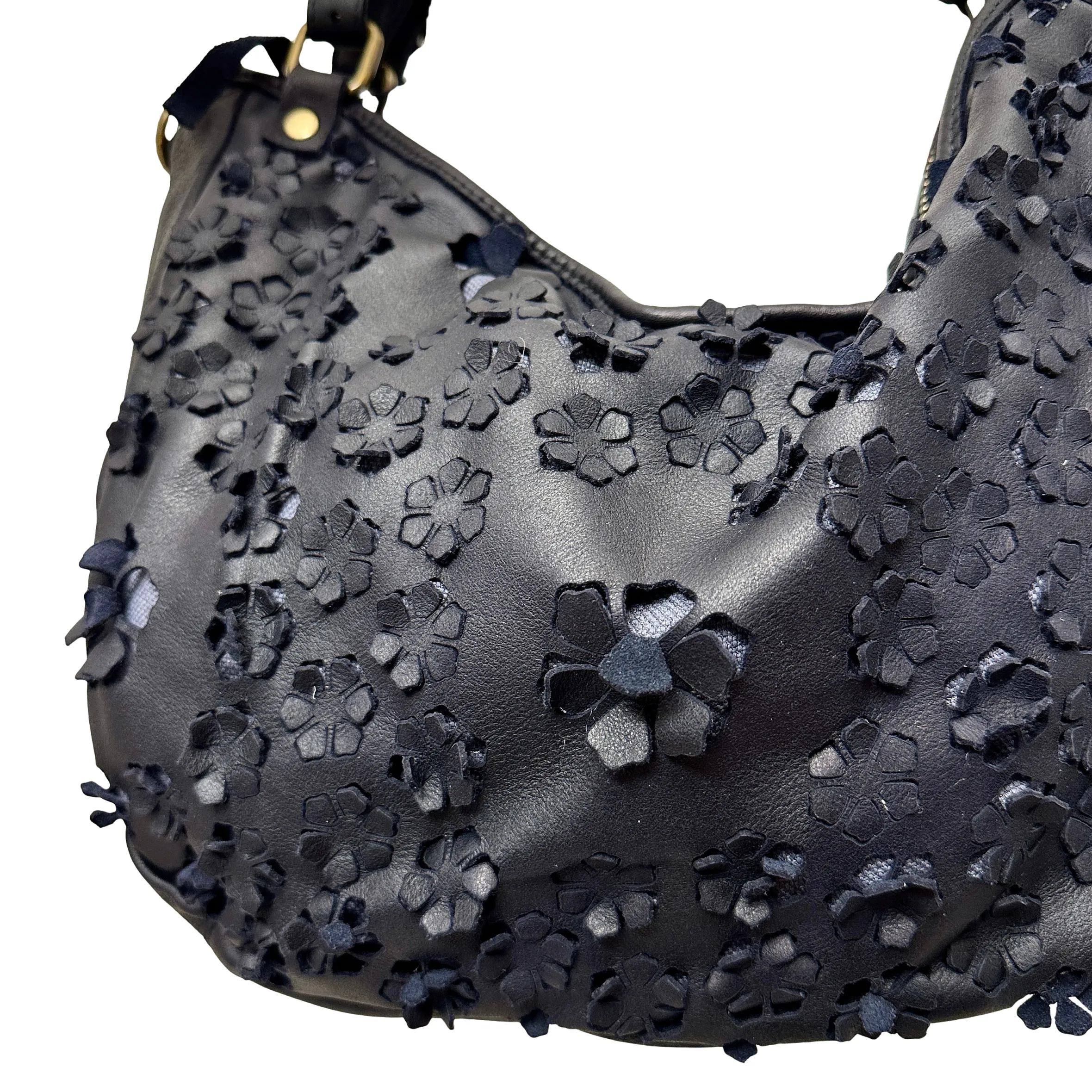 Scarpe di Maremma Lilla Big Pelle Con Fiori Laserati*Donna Borse Morbide