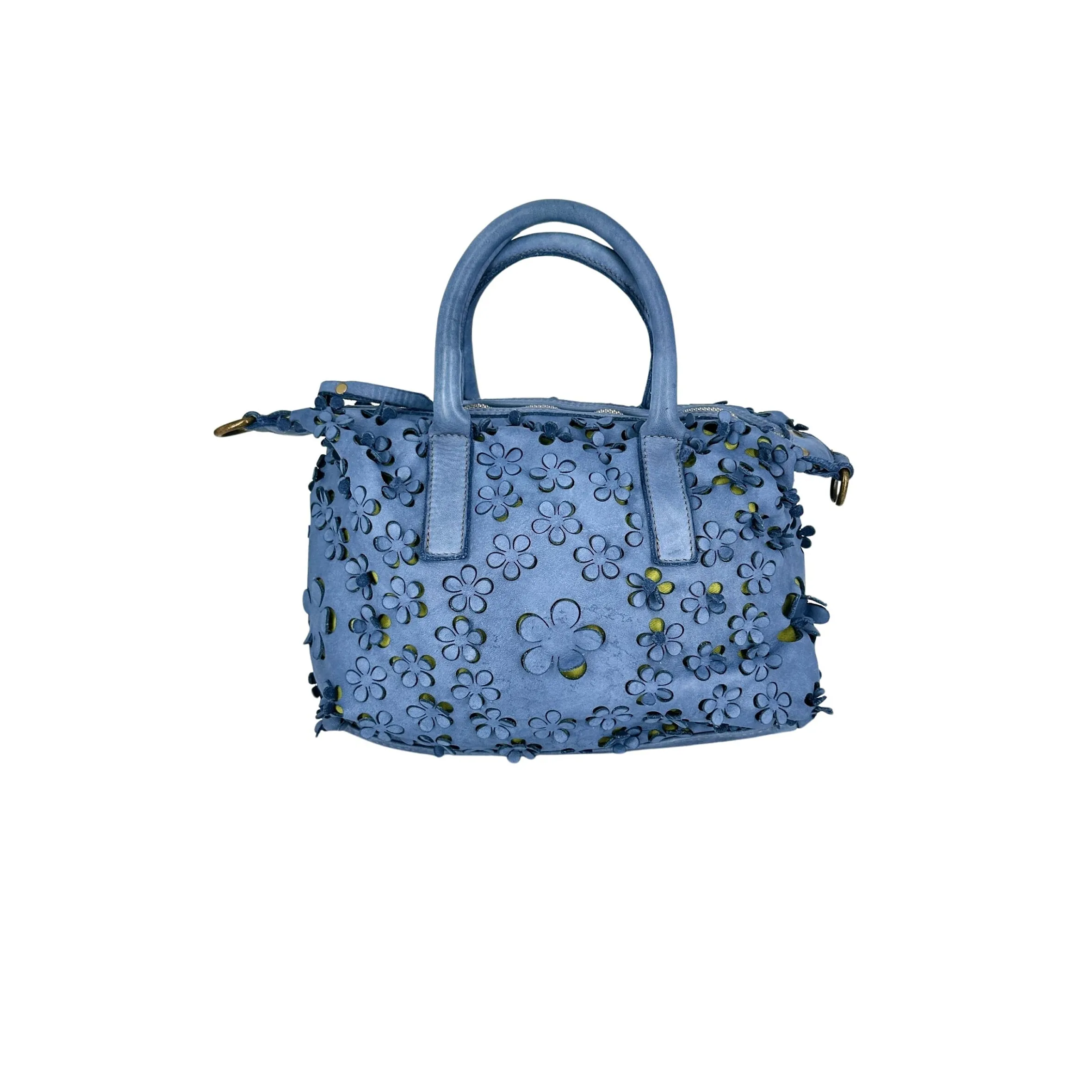 Scarpe di Maremma Lilla Medium Bauletto In Pelle Con Fiori Laserati*Donna Borse Morbide
