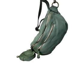 Scarpe di Maremma Marsupio Artigianale In Pelle Lavata Con Portamonete*Donna Borse Morbide