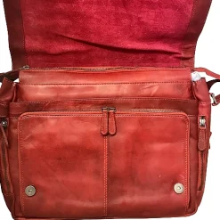 Scarpe di Maremma Messenger Artigianale Rossa*Uomo Borsetti