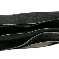 Scarpe di Maremma Messenger Classica Artigianale Nera Con 3 Scomparti*Uomo Borsetti