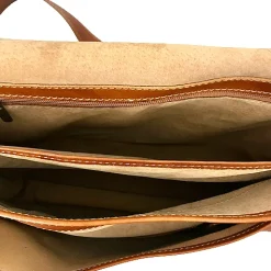 Scarpe di Maremma Messenger Classica Artigianale Miele Con 3 Scomparti*Uomo Borsetti