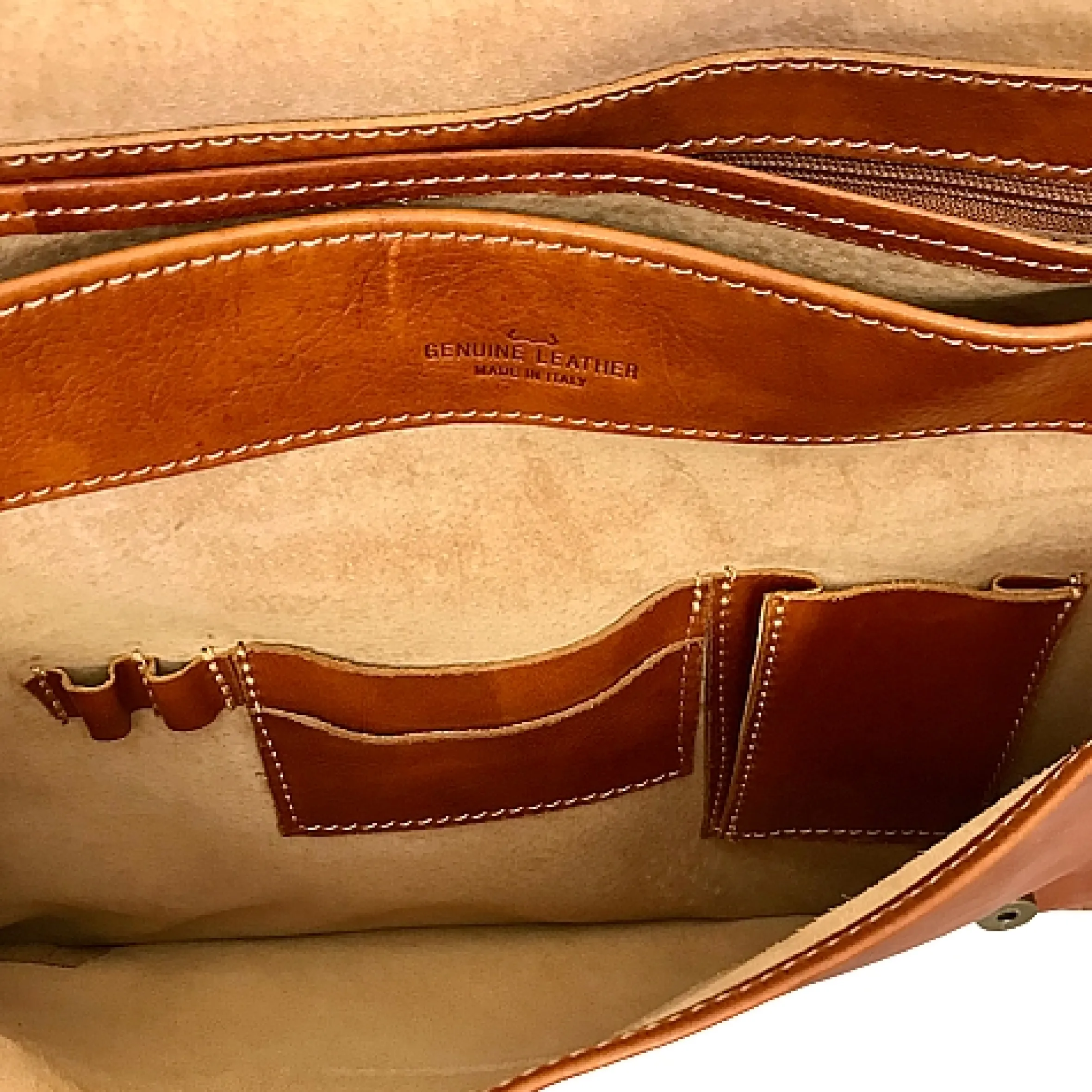 Scarpe di Maremma Messenger Classica Artigianale Miele Con 3 Scomparti*Uomo Borsetti
