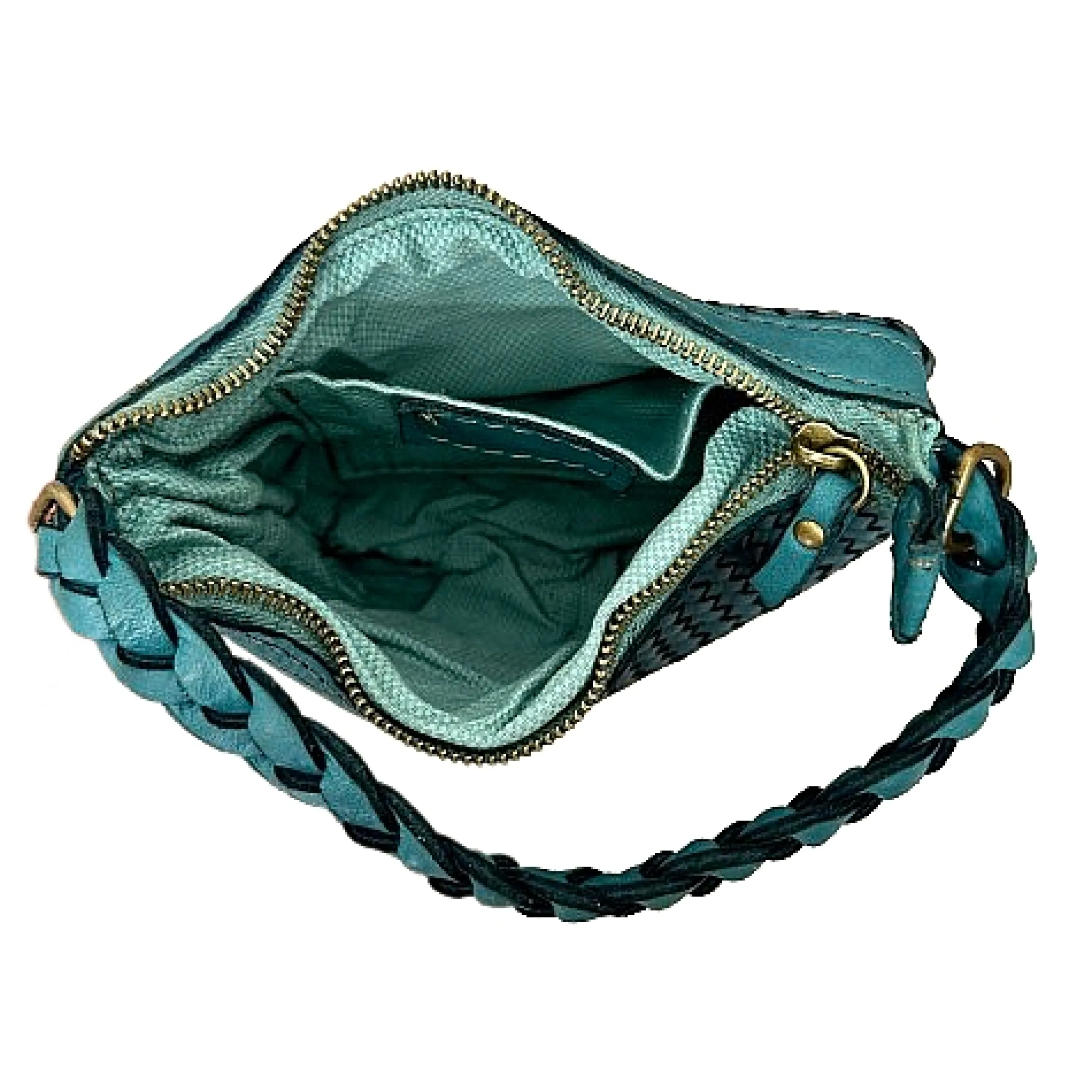 Scarpe di Maremma Mini Bag Artigianale A Tracolla In Pelle Intrecciata*Donna Borse Morbide