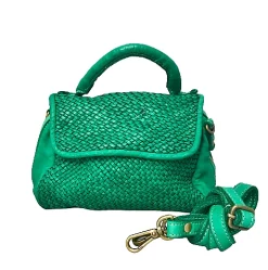 Scarpe di Maremma Mini Bag Artigianale A Tracolla In Pelle Intrecciata*Donna Borse Morbide