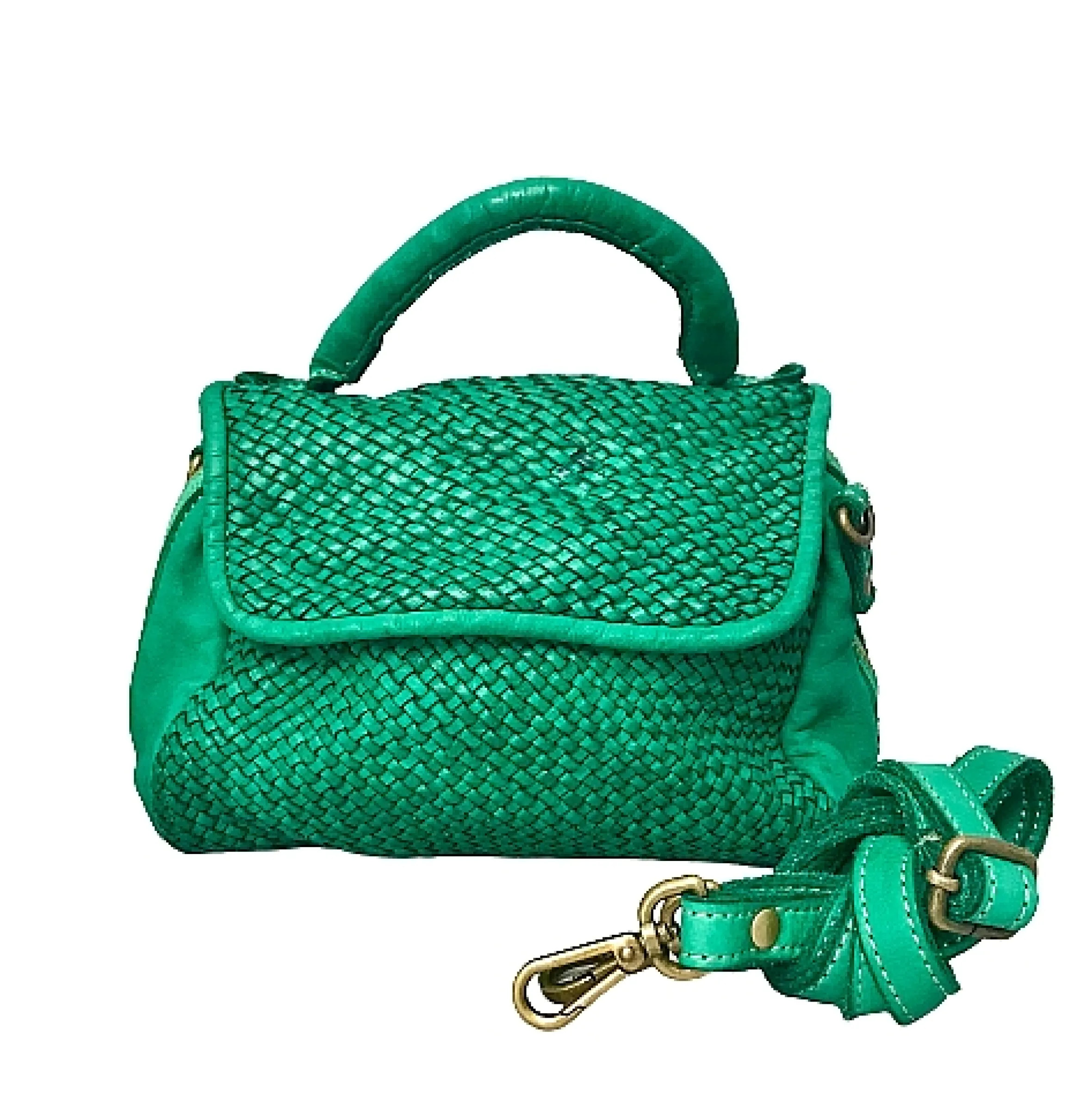 Scarpe di Maremma Mini Bag Artigianale A Tracolla In Pelle Intrecciata*Donna Borse Morbide