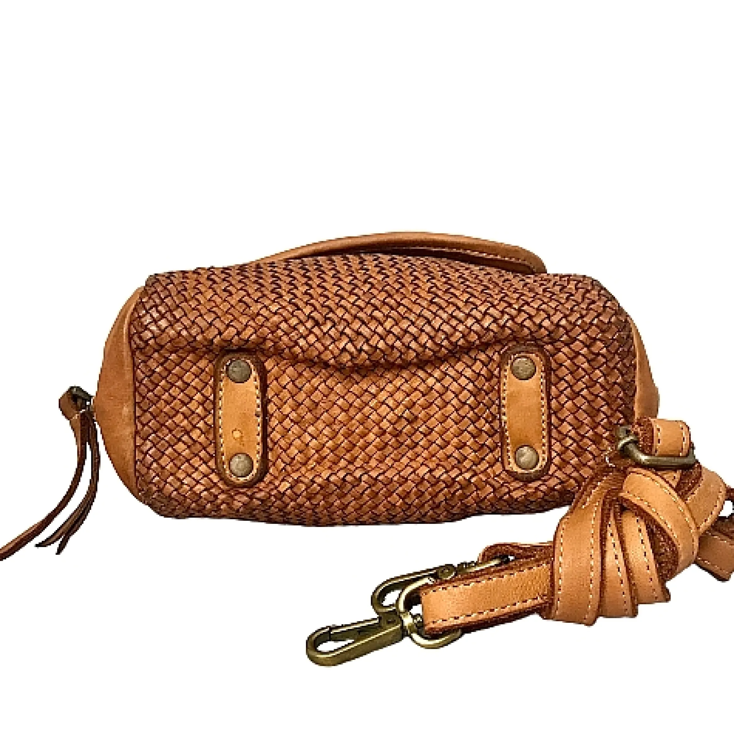 Scarpe di Maremma Mini Bag Artigianale A Tracolla In Pelle Intrecciata*Donna Borse Morbide