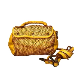 Scarpe di Maremma Mini Bag Artigianale A Tracolla In Pelle Intrecciata*Donna Borse Morbide