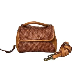 Scarpe di Maremma Mini Bag Artigianale A Tracolla In Pelle Intrecciata*Donna Borse Morbide