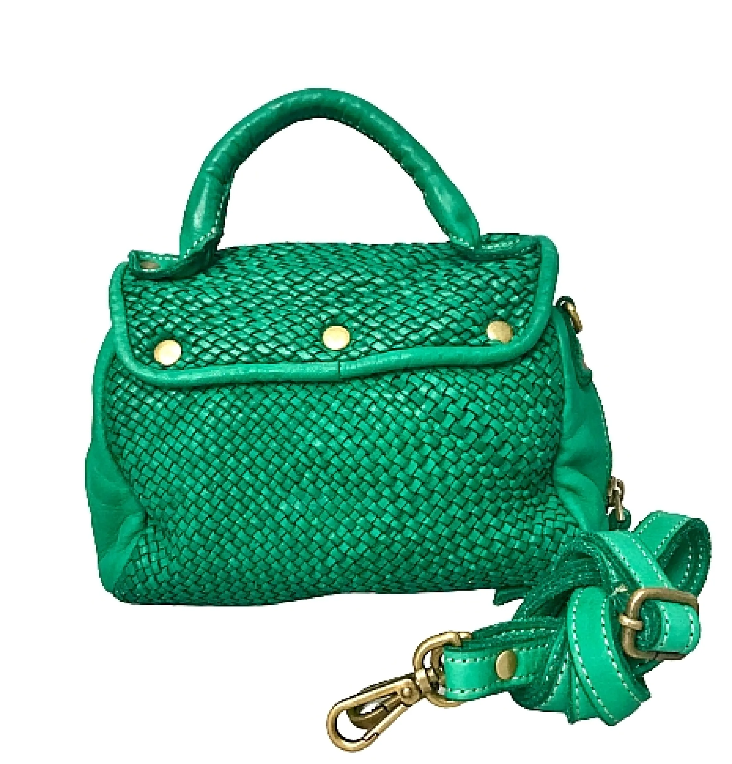 Scarpe di Maremma Mini Bag Artigianale A Tracolla In Pelle Intrecciata*Donna Borse Morbide
