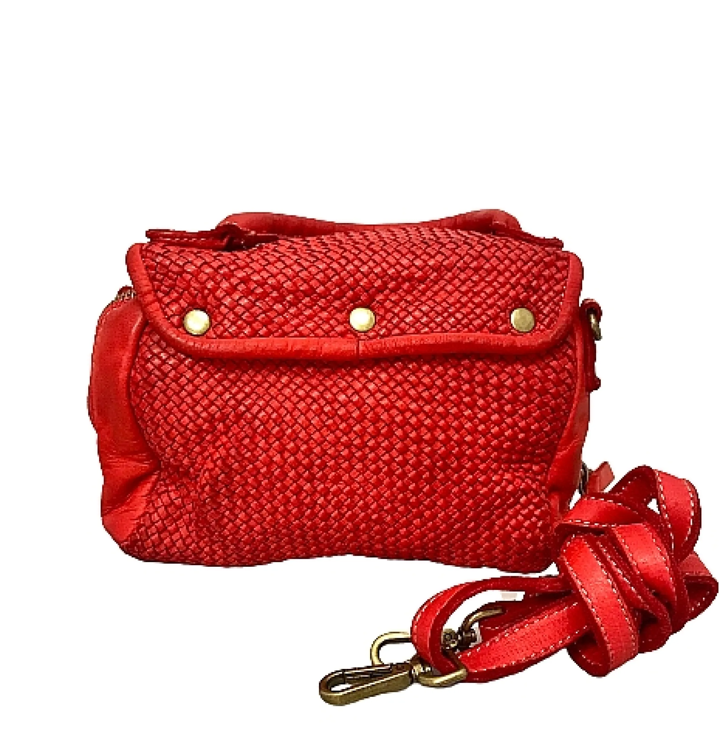 Scarpe di Maremma Mini Bag Artigianale A Tracolla In Pelle Intrecciata*Donna Borse Morbide