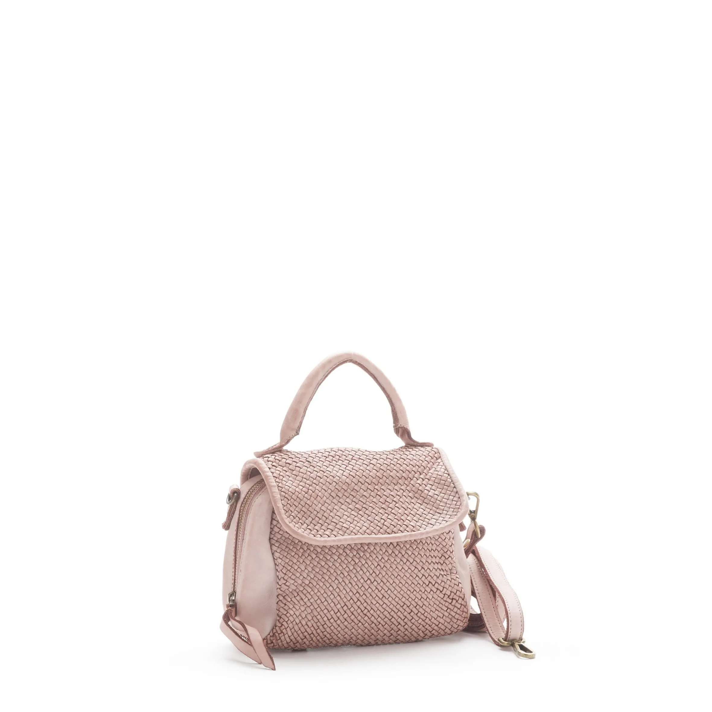 Scarpe di Maremma Mini Bag Artigianale A Tracolla In Pelle Intrecciata*Donna Borse Morbide