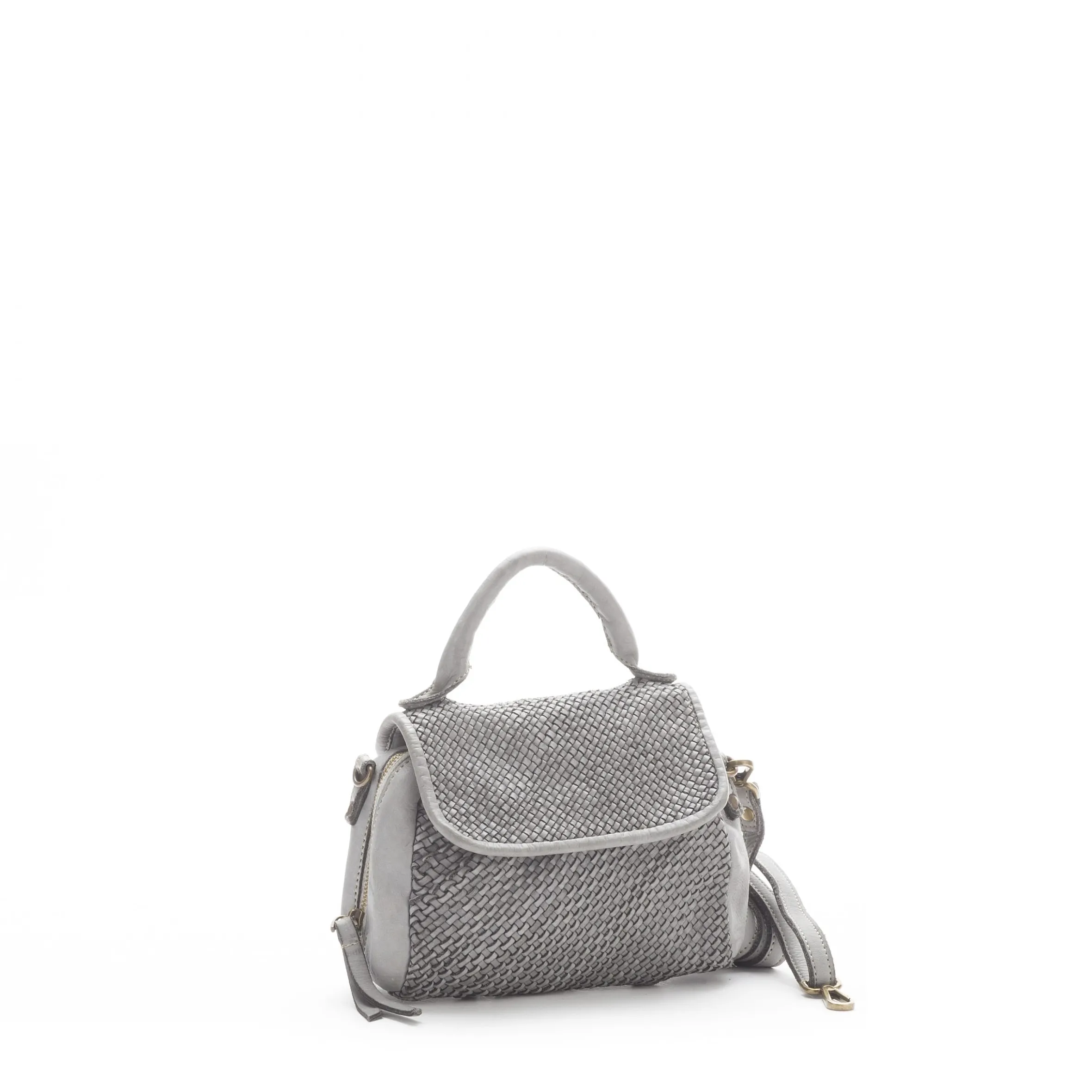Scarpe di Maremma Mini Bag Artigianale A Tracolla In Pelle Intrecciata*Donna Borse Morbide