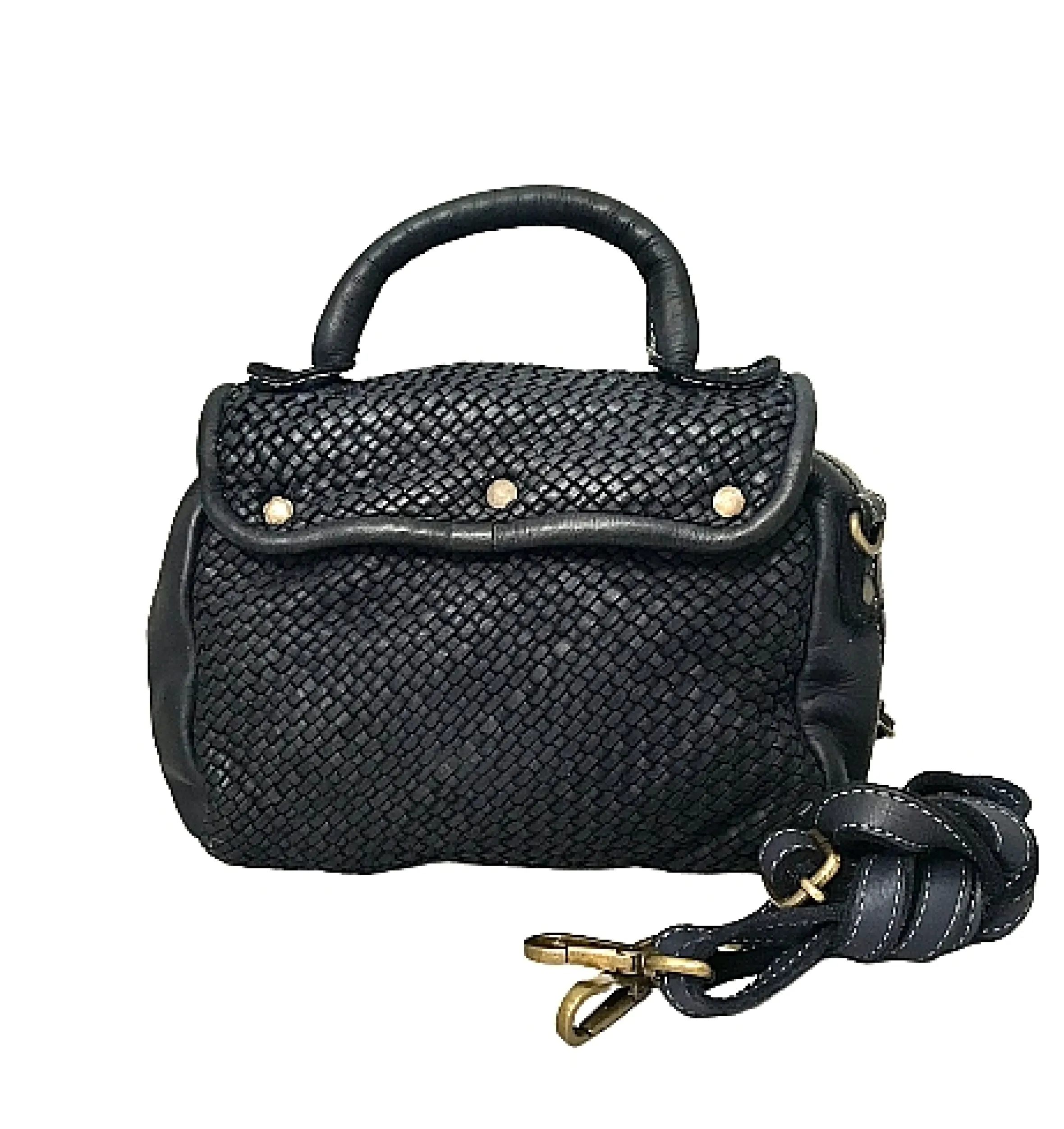 Scarpe di Maremma Mini Bag Artigianale A Tracolla In Pelle Intrecciata*Donna Borse Morbide