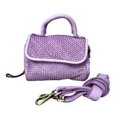 Scarpe di Maremma Mini Bag Artigianale A Tracolla In Pelle Intrecciata*Donna Borse Morbide
