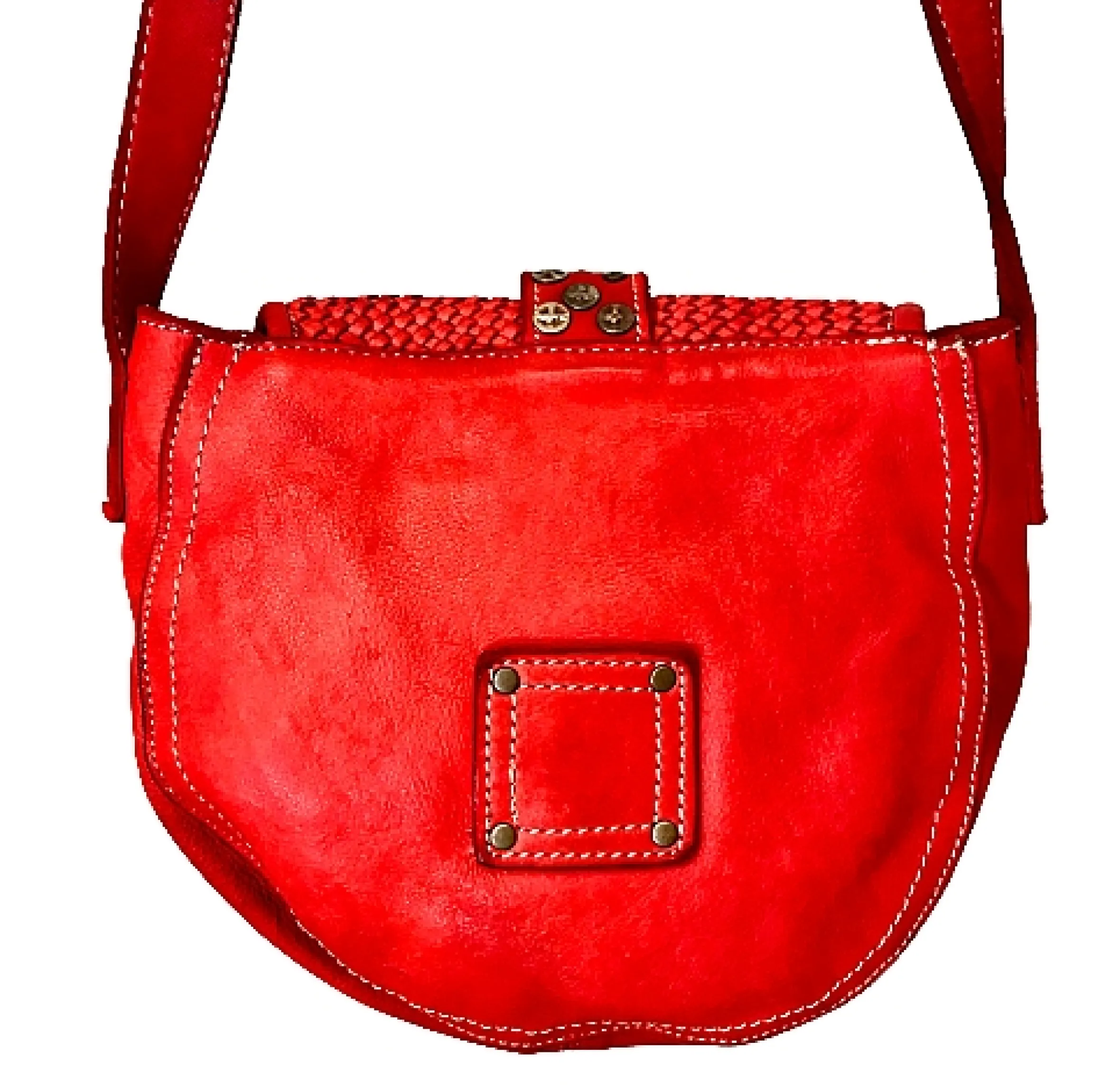 Scarpe di Maremma Mini Bag Artigianale In Pelle Intrecciata E Borchiette*Donna Borse Morbide