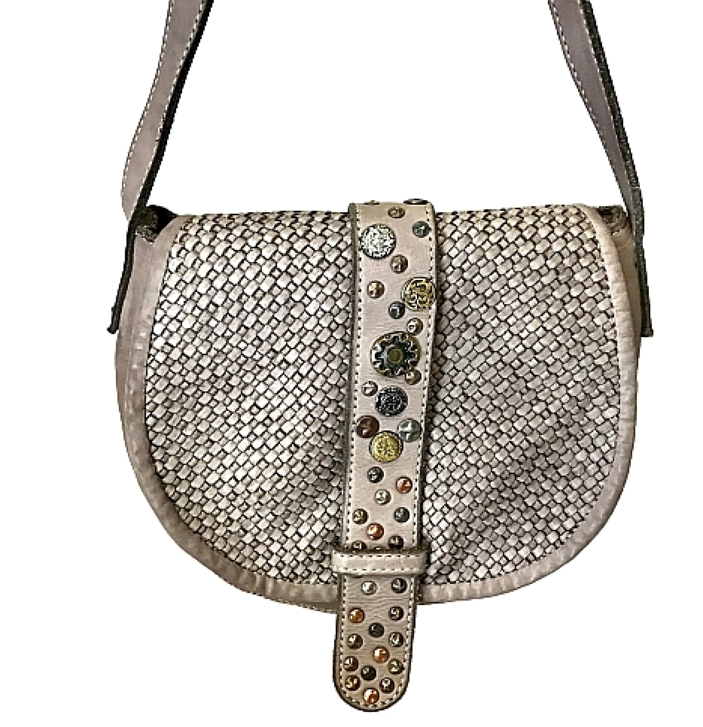 Scarpe di Maremma Mini Bag Artigianale In Pelle Intrecciata E Borchiette*Donna Borse Morbide