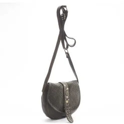 Scarpe di Maremma Mini Bag Artigianale In Pelle Intrecciata E Borchiette*Donna Borse Morbide