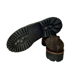 Scarpe di Maremma Mocassino Artigianale In Camoscio Testa Di Moro E Fodera Di Agnello*Donna Mocassini