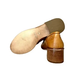 Scarpe di Maremma Mocassino Artigianale In Pelle Mod. College Con Tacco*Donna Mocassini