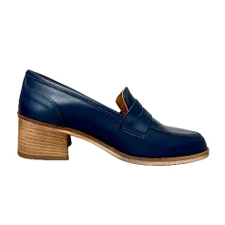 Scarpe di Maremma Mocassino Artigianale In Pelle Mod. College Con Tacco*Donna Mocassini
