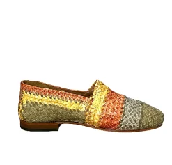 Scarpe di Maremma Mocassino Artigianale In Pelle Intrecciata*Donna Mocassini