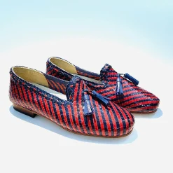 Scarpe di Maremma Mocassino Artigianale In Pelle Intrecciata*Donna Mocassini