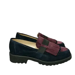 Scarpe di Maremma Mocassino Bicolore Blu/Bordeaux*Donna Mocassini