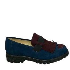 Scarpe di Maremma Mocassino Bicolore Blu/Bordeaux*Donna Mocassini