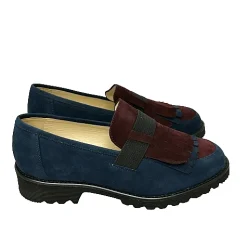 Scarpe di Maremma Mocassino Bicolore Blu/Bordeaux*Donna Mocassini