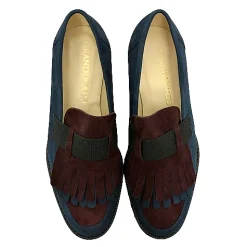 Scarpe di Maremma Mocassino Bicolore Blu/Bordeaux*Donna Mocassini