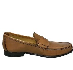 Scarpe di Maremma Mocassino Cognac Mod. College Cucito Blake*Uomo Mocassini